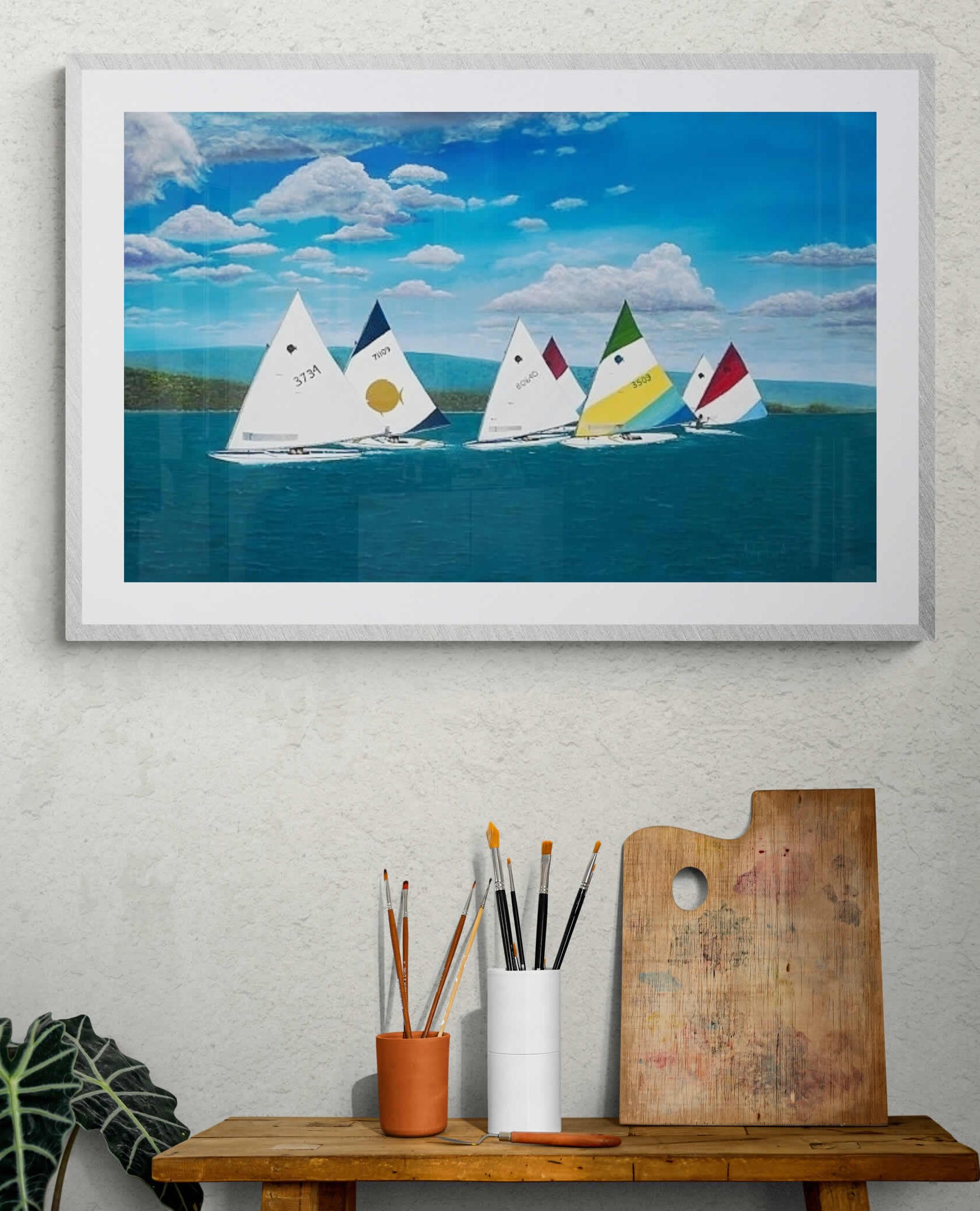 artists-side-table-with-brushes-and-palettecanvycom artists-side-table-with-brushes-and-palettecanvycom