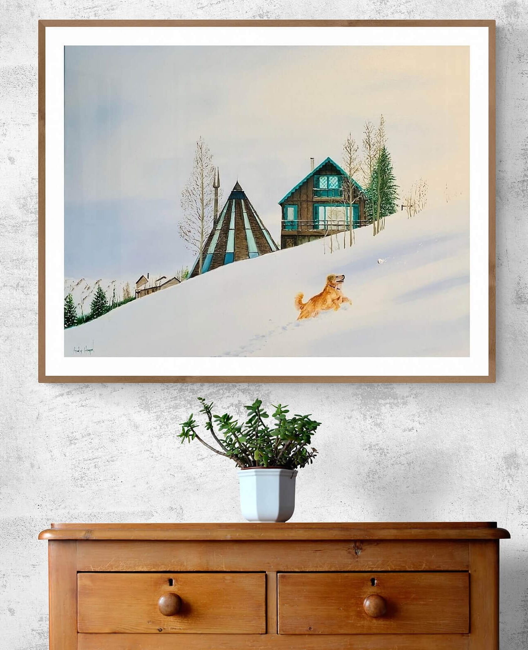 plant-on-wooden-drawers-canvy plant-on-wooden-drawers-canvy